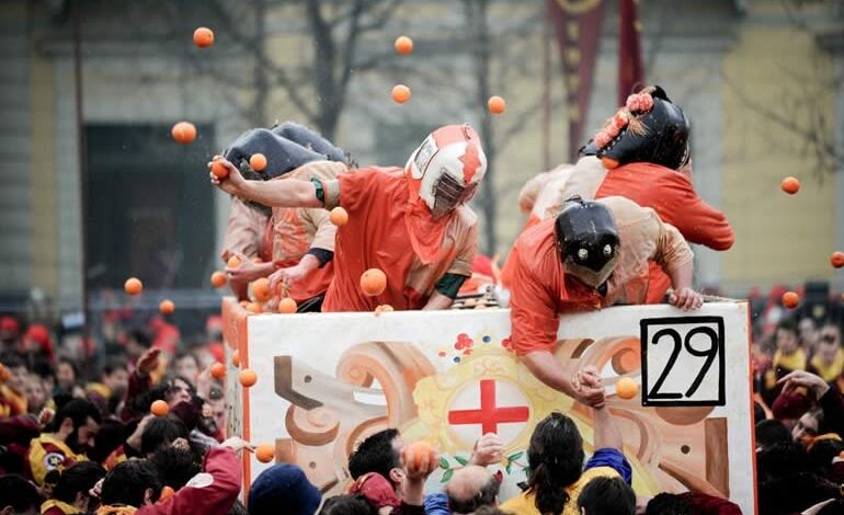 Karnawał we Włoszech – Ivrea bitwa na pomarańcze
